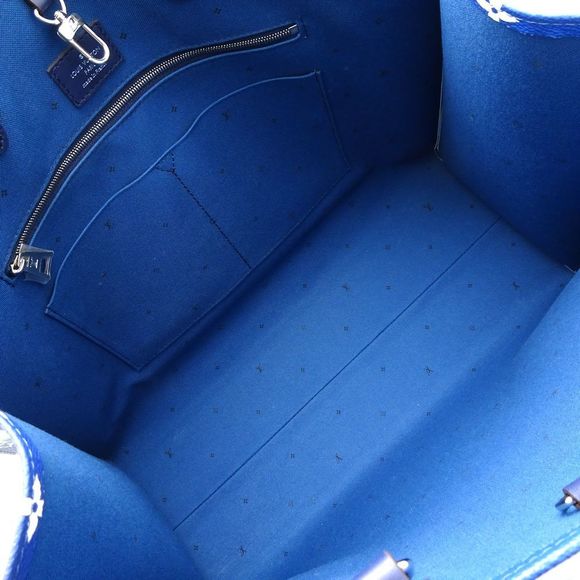 Louis Vuitton On The Go GM Tote Bag Blue - Picture 7 of 8